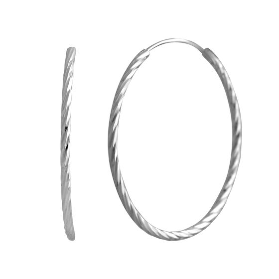 Silver earrings without stones