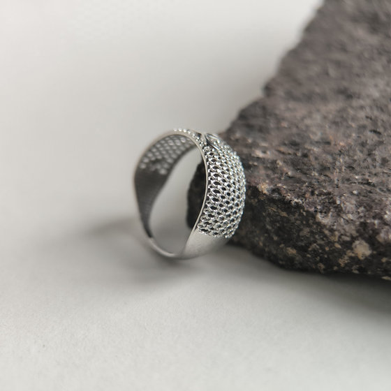 Silver ring without stones