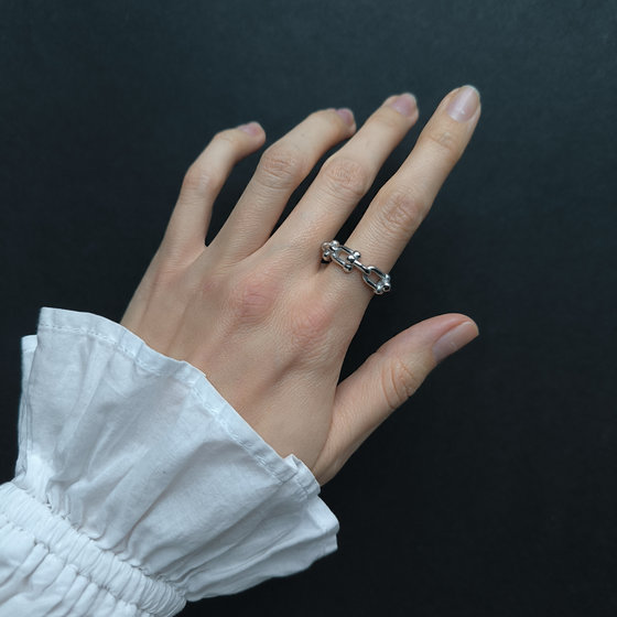 Silver ring without stones