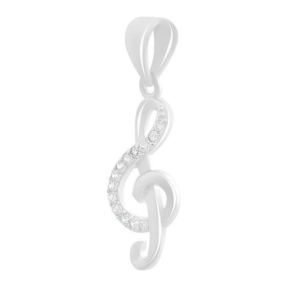 Silver pendant with phianites