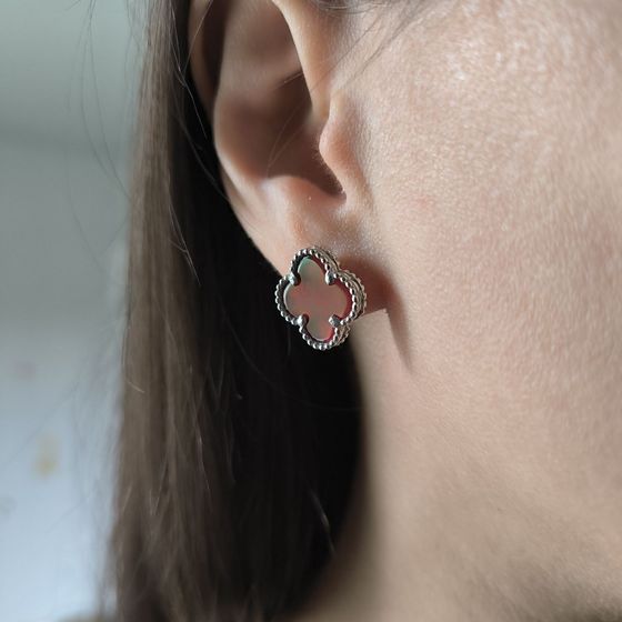 Серебряные серьги с агатом