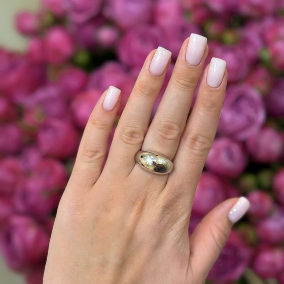 Silver ring without stones