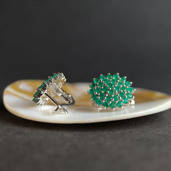 Silver earrings with agate 1.86ct