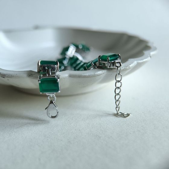 Срібний браслет з агатом 8.63ct