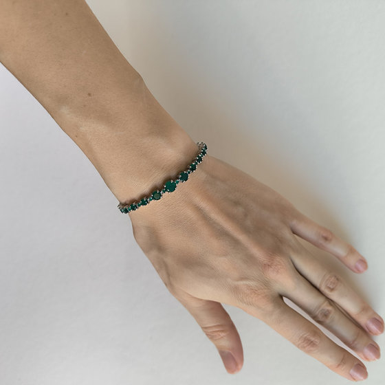 Silver bracelet with agate 6.338ct