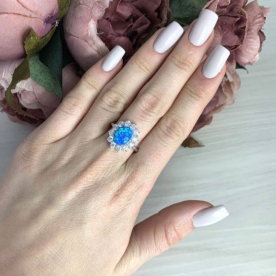 Серебряное кольцо с опалом 0.867ct