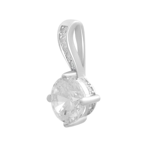 Silver pendant with phianites