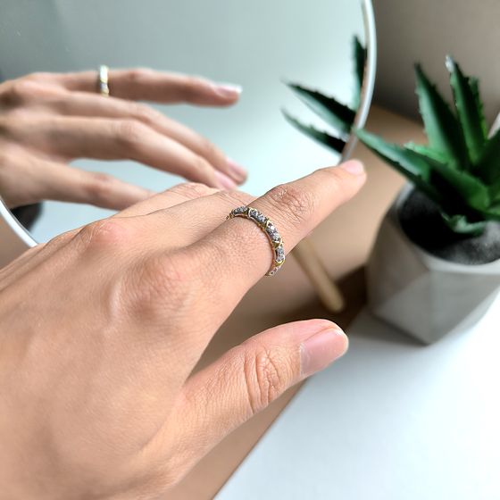 Silver Ring with Fianites