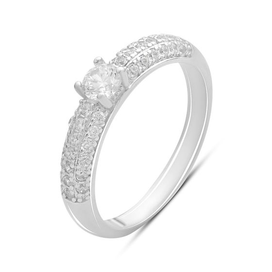 Silver Ring with Fianites