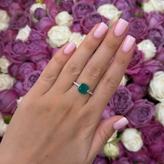 Серебряное кольцо с агатом 2.965ct