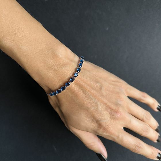 Срібний браслет із сапфіром nano 4.788ct