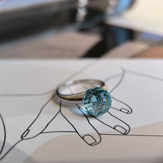 Silver Ring with Fianites