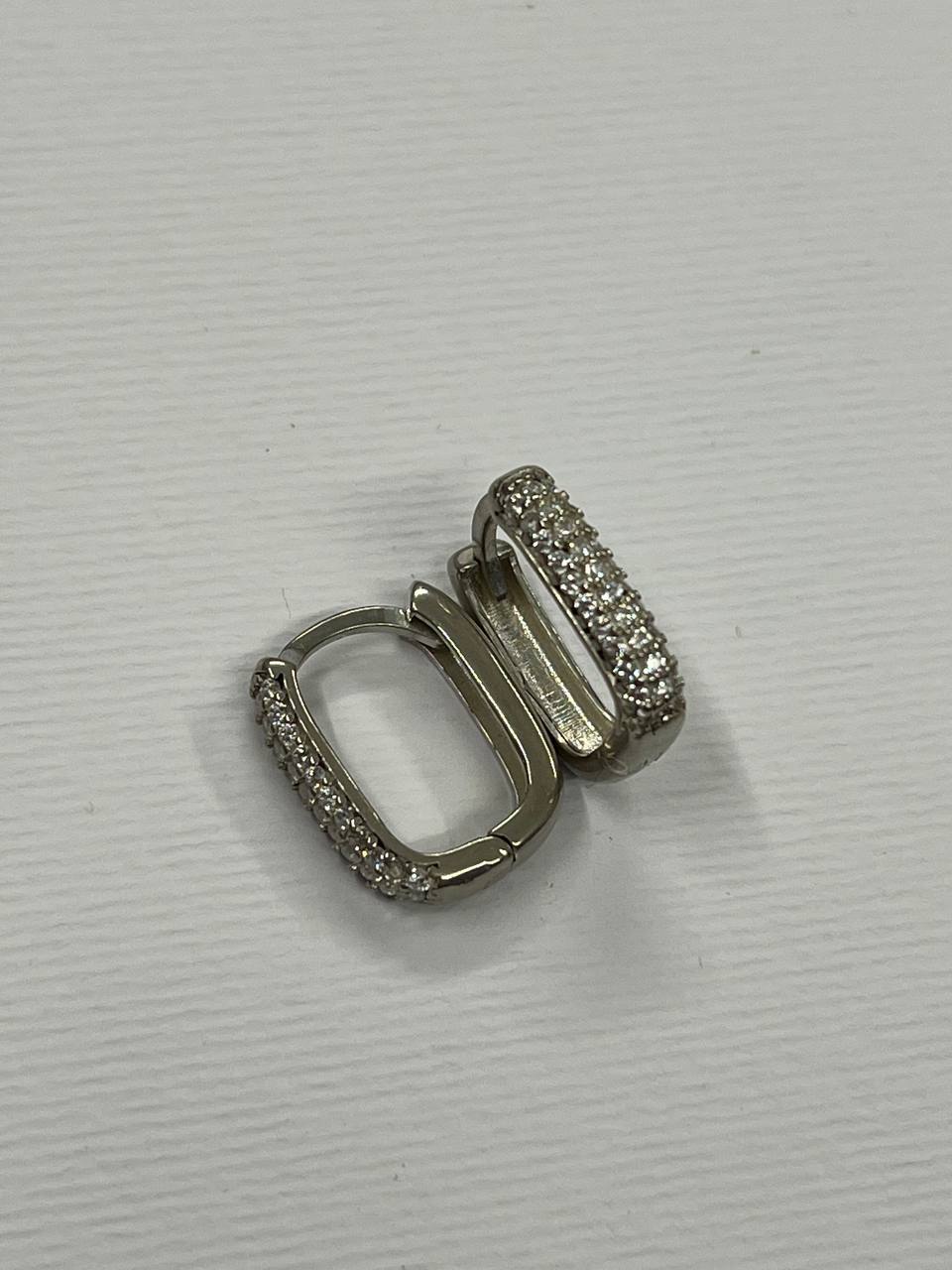 Silver earrings with cubic zirconia