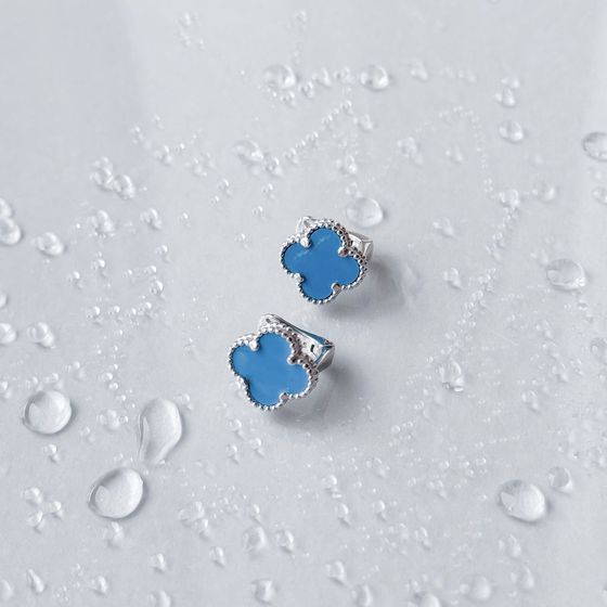 Silver earrings with turquoise