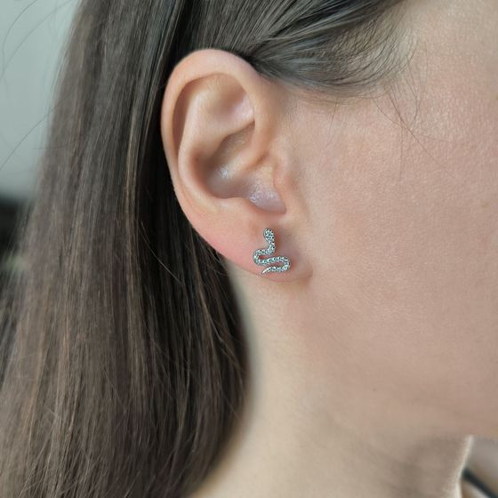 Серебряные серьги с фианитами