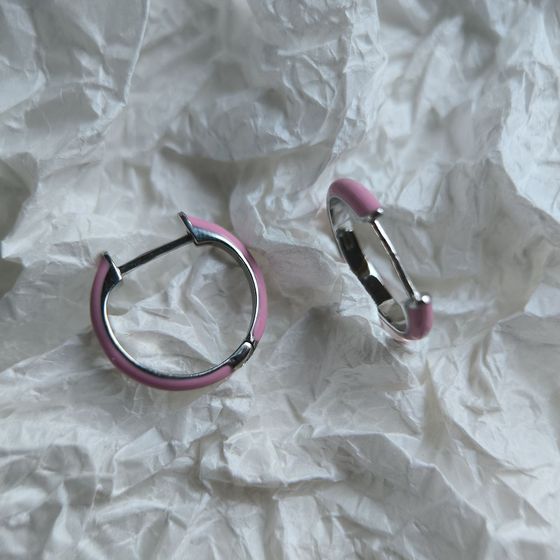 Silver earrings with phianites, semallu