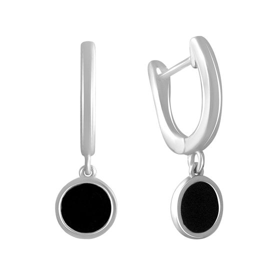 Silver earrings with yemallu