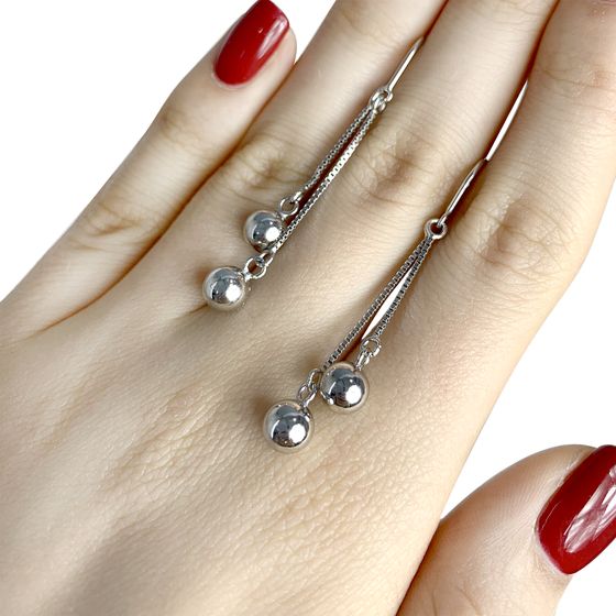 Silver earrings without stones