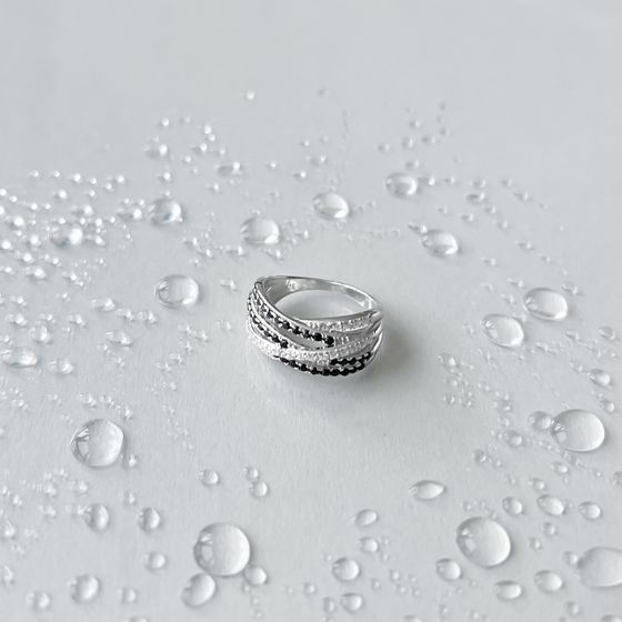 Silver Ring with Fianites