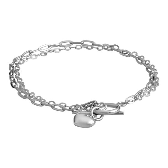Silver bracelet without stones