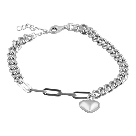 Silver bracelet without stones