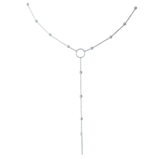 Silver necklace without stones