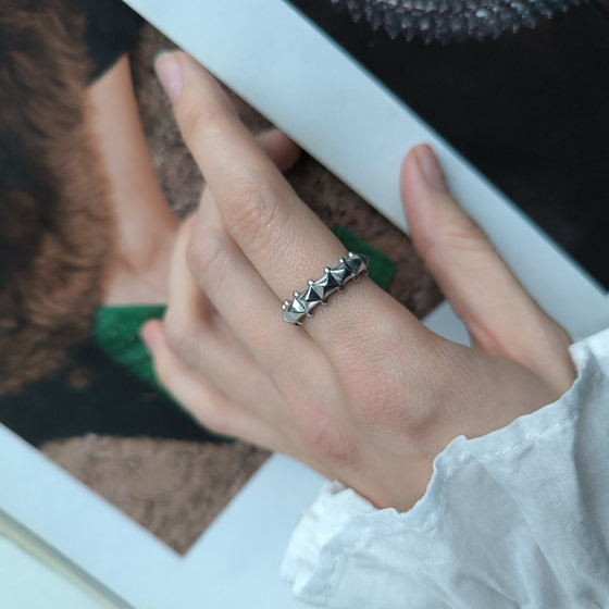 Silver ring without stones
