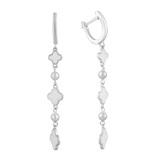 Silver earrings with yemallu