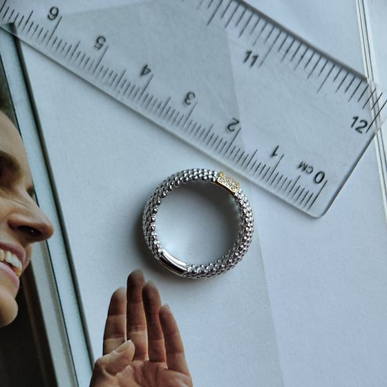 Серебряное кольцо с фианитами