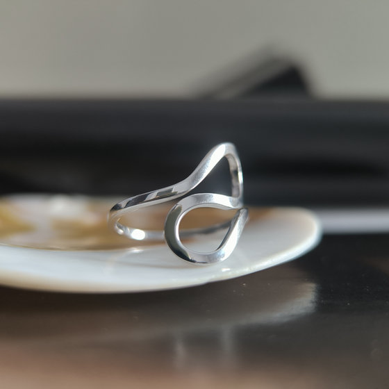Silver ring without stones