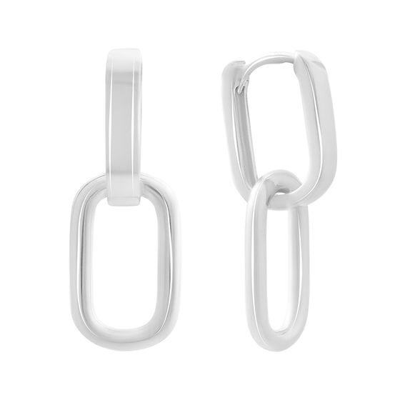 Silver earrings without stones