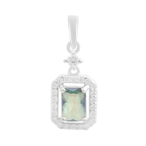 Серебряные серьги с мистик топазом 2.366ct