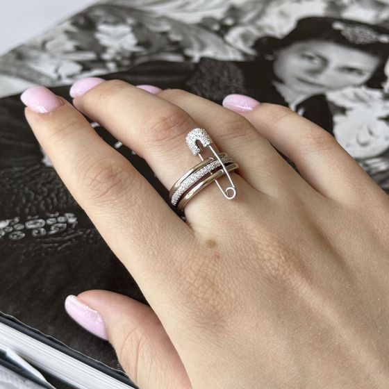 Silver Ring with Fianites