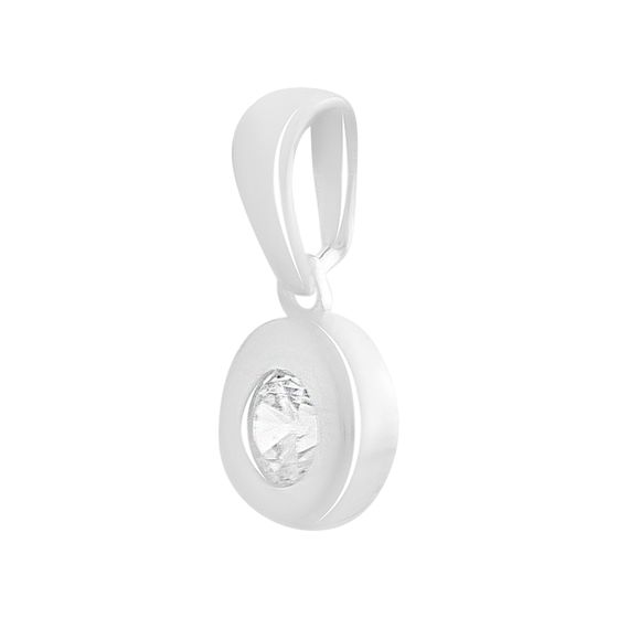 Gold pendant with 0.4 ct cubic zirconia