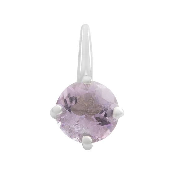 Silver earrings with amethyst