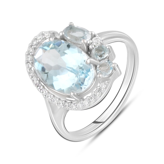 Silver ring with topaz 4.56ct