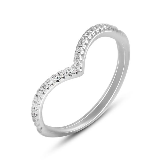 Silver Ring with Fianites