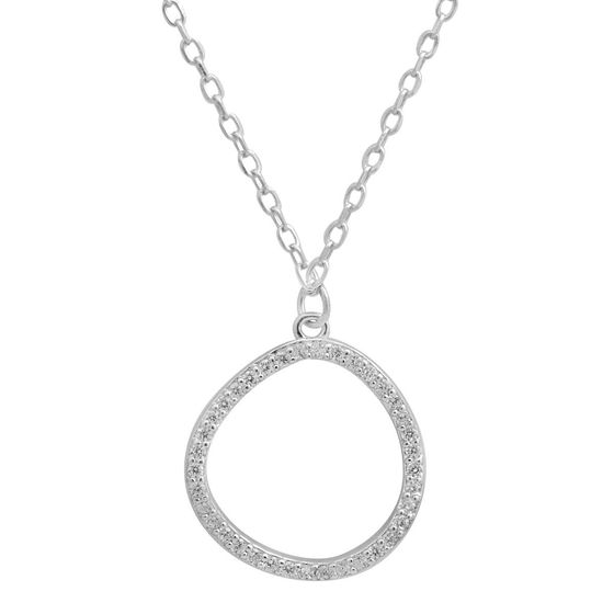 Серебряное колье с фианитами