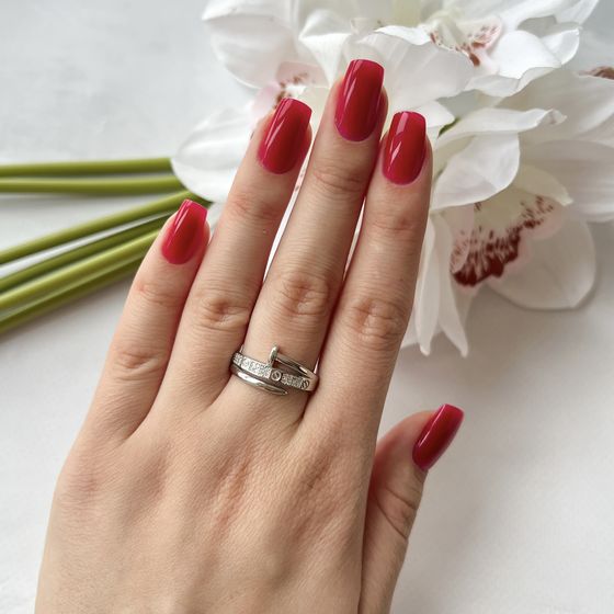 Silver Ring with Fianites