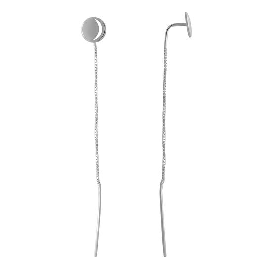 Silver earrings without stones