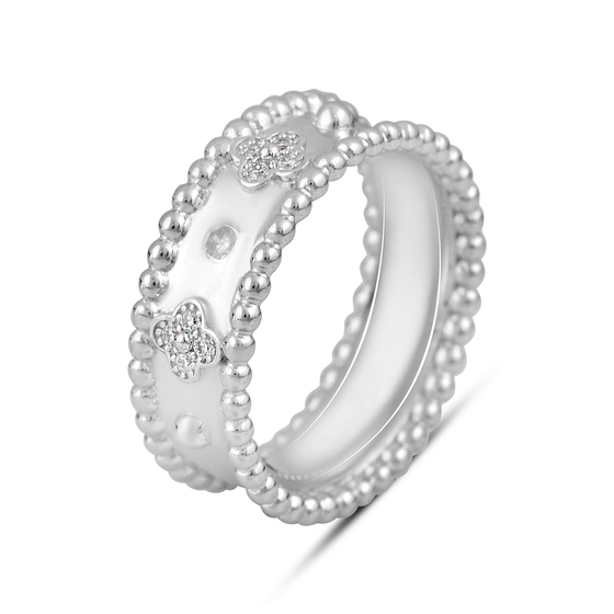 Silver Ring with Fianites