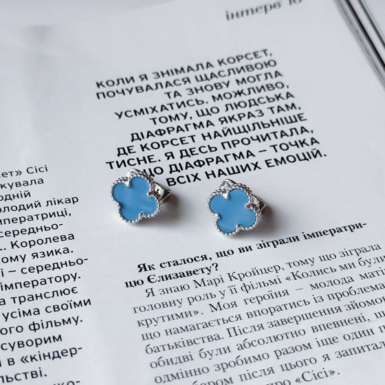 Silver earrings with turquoise