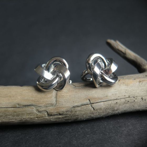 Silver earrings without stones