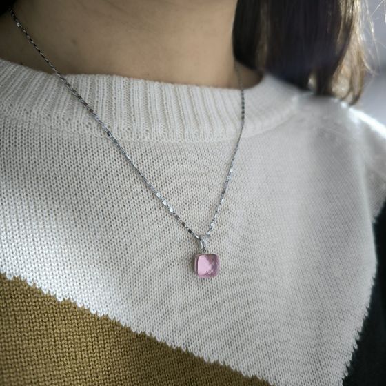 Серебряная подвеска с фианитами