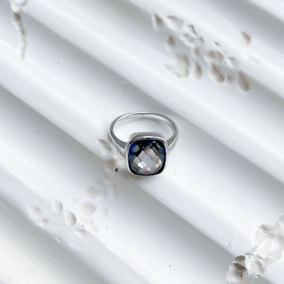 Серебряное кольцо с мистик топазом 4.186ct