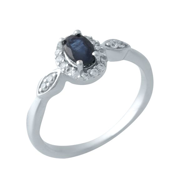 Серебряное кольцо с сапфиром 0.851ct