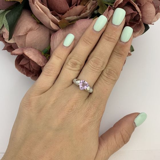 Срібна каблучка з аметистом 1.825ct