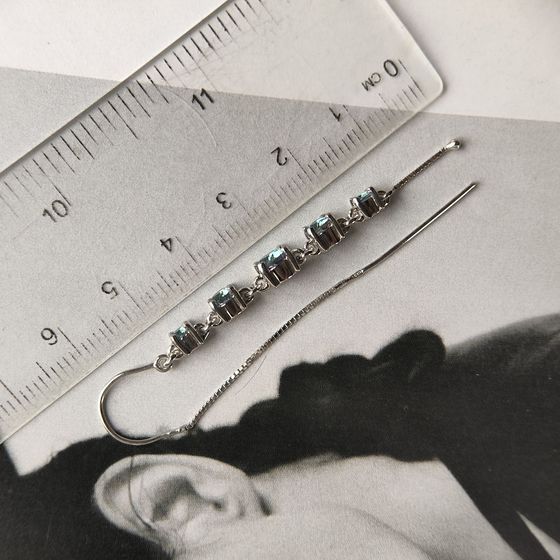 Срібні сережки з містик топазом 2.28ct