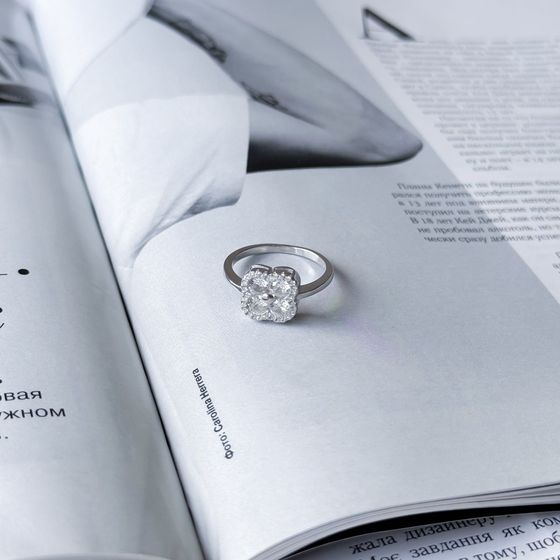 Silver Ring with Fianites