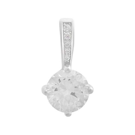 Silver pendant with phianites